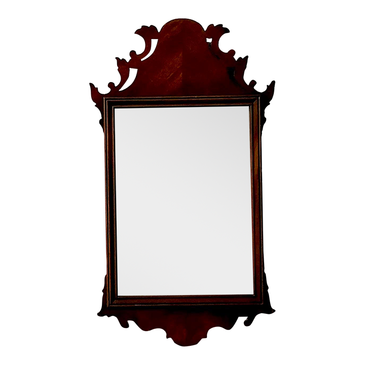 Vintage Regency Chippendale Carved Wood Mirror