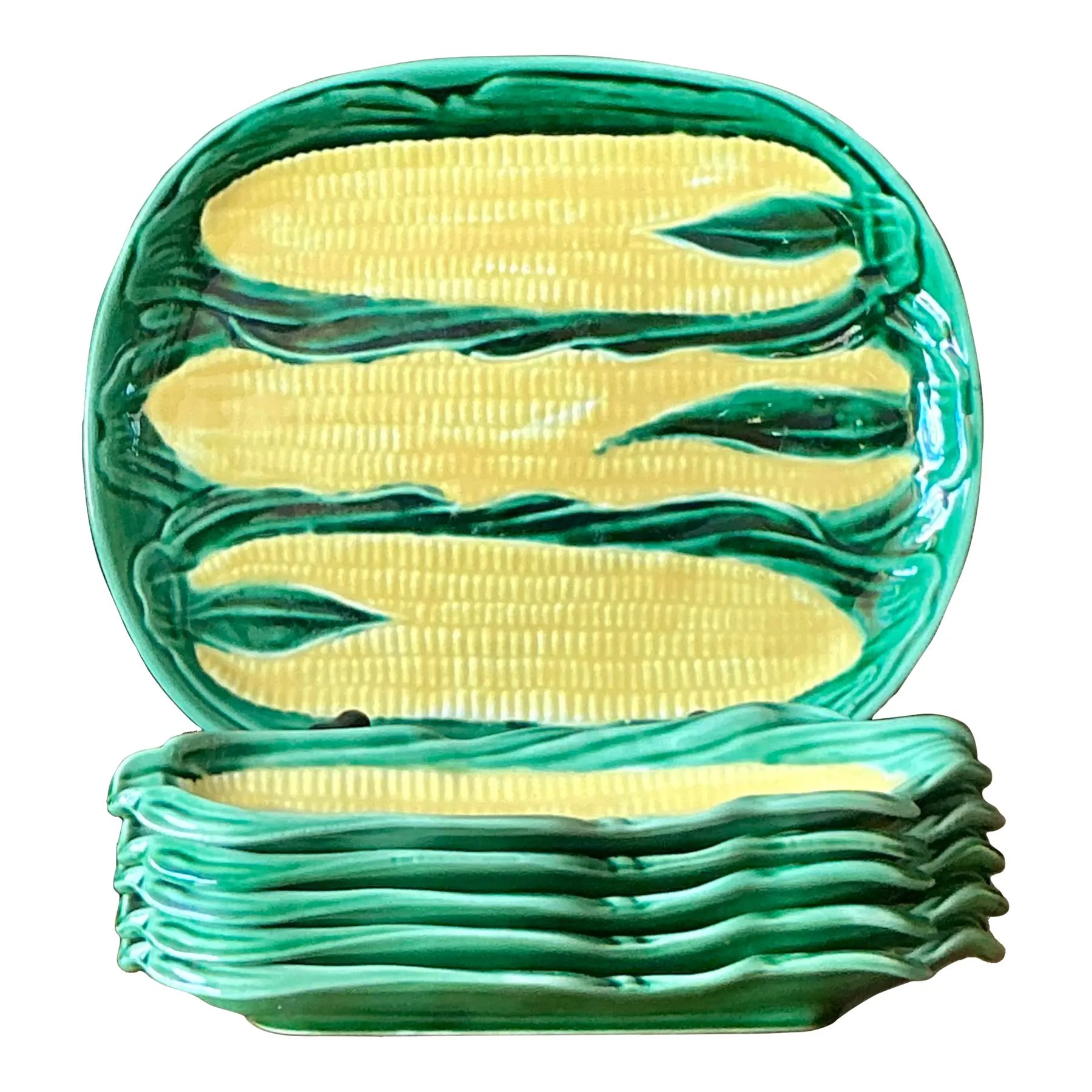 Vintage Regency Corn Cob Platter and Plates - Set of 6