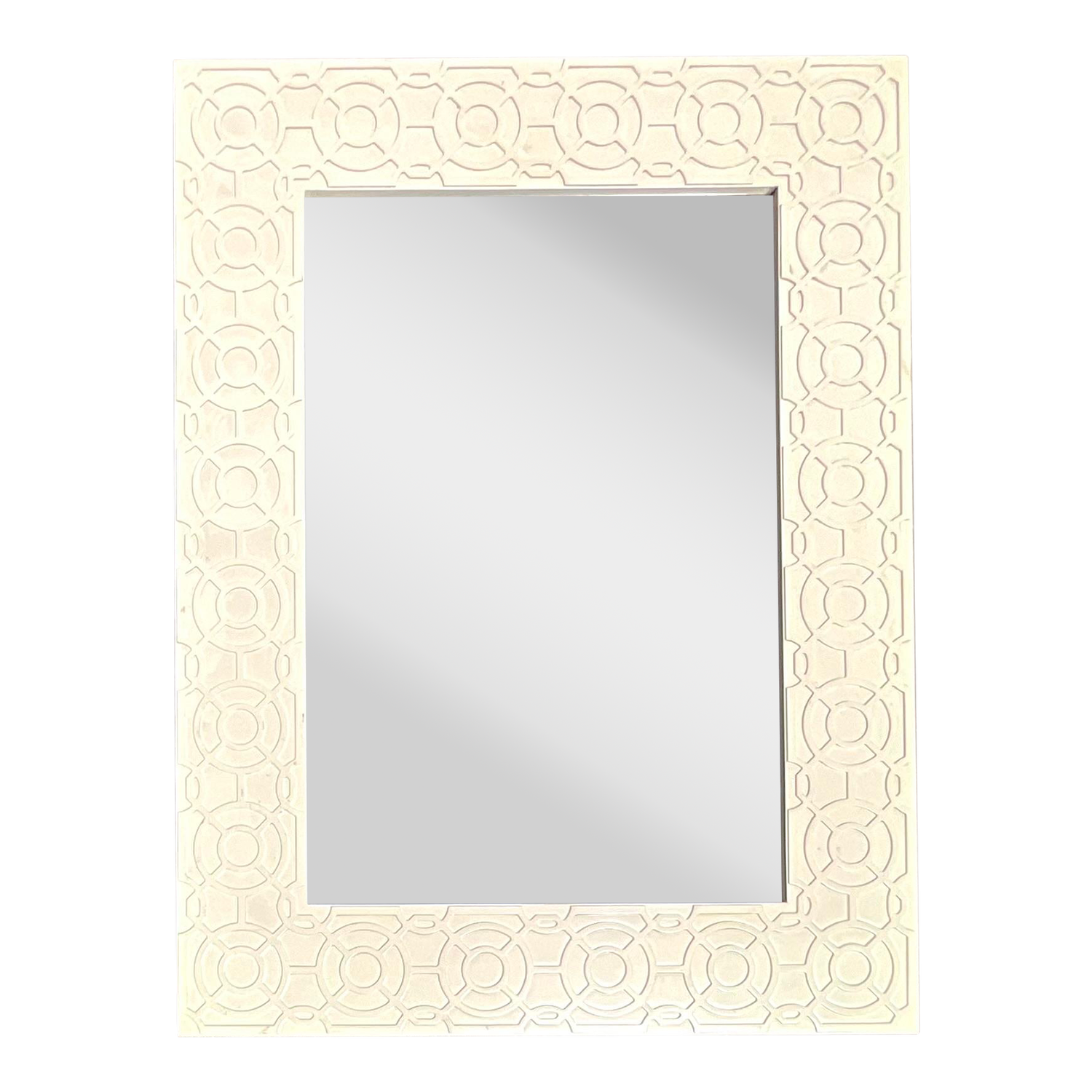 Vintage Regency Currey and Company Fret Work Mirror - Detail view