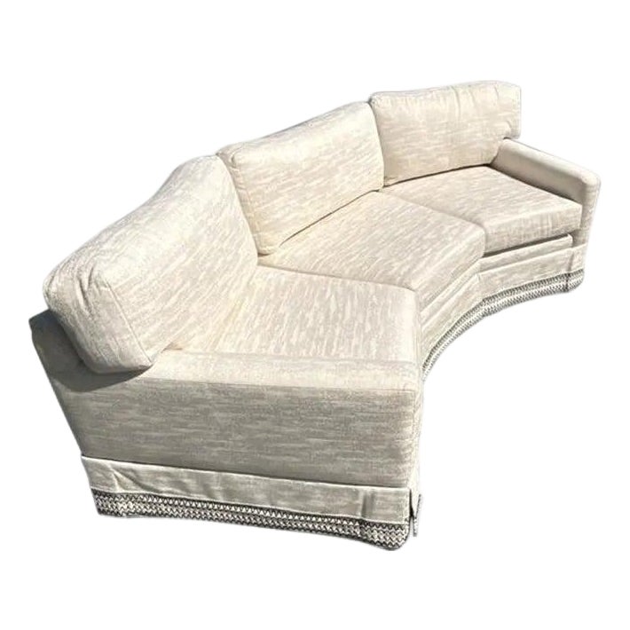 Vintage Regency Custom Angled Sofa - Detail view