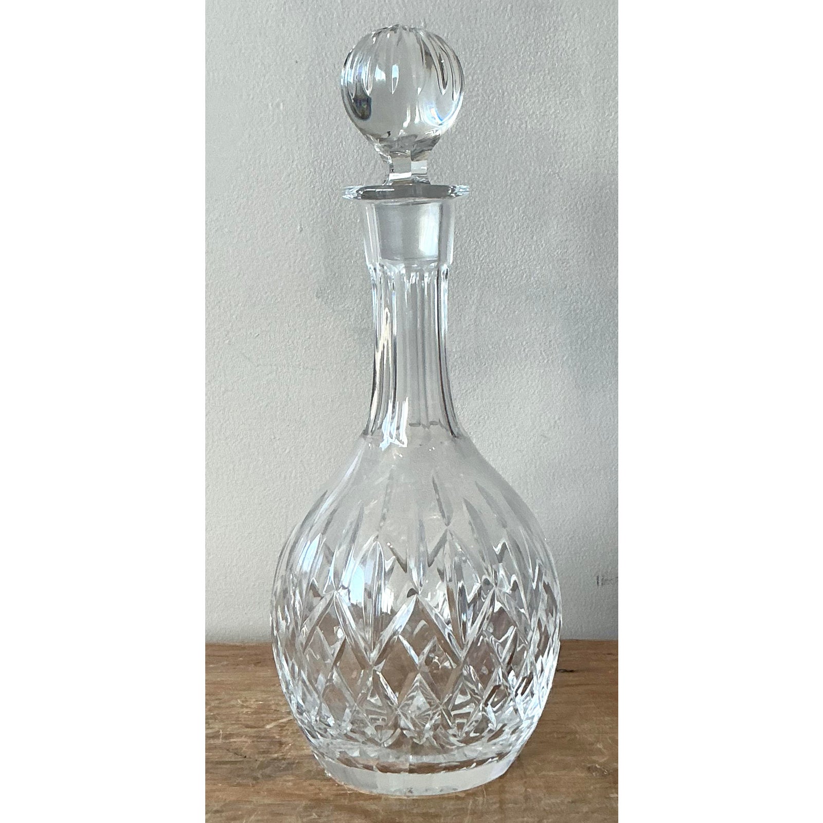 Vintage Regency Cut Crystal Decanter - Top view