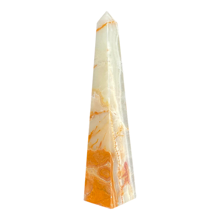 Vintage Regency Cut Stone Obelisk - Detail view