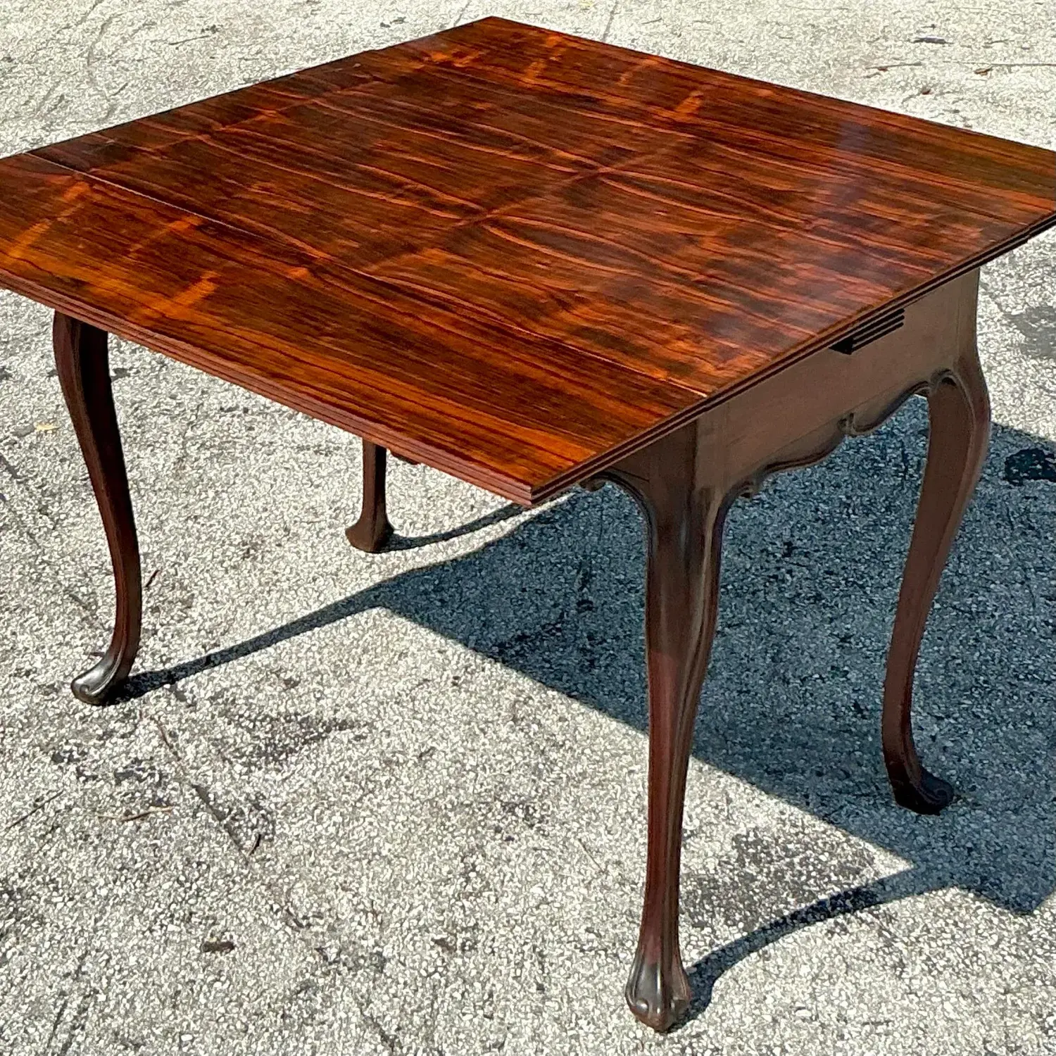 Vintage Regency Extendable Game Table - Side view
