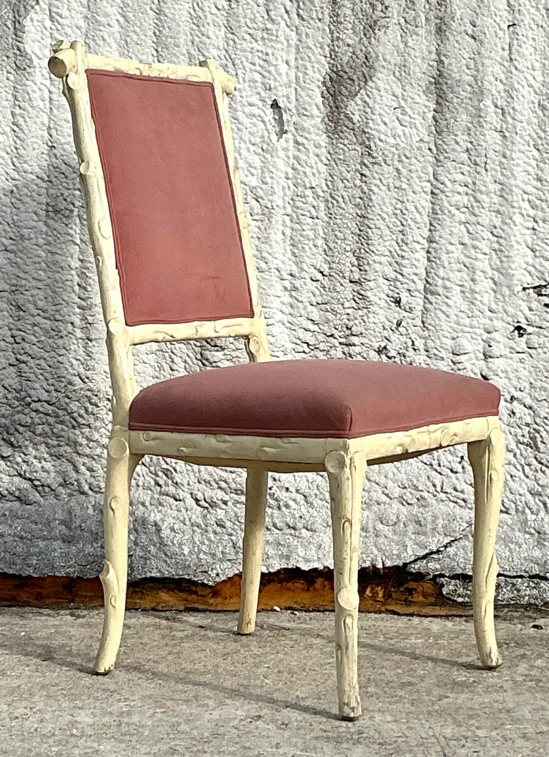 Vintage Regency Faux Bois Chair - Top view