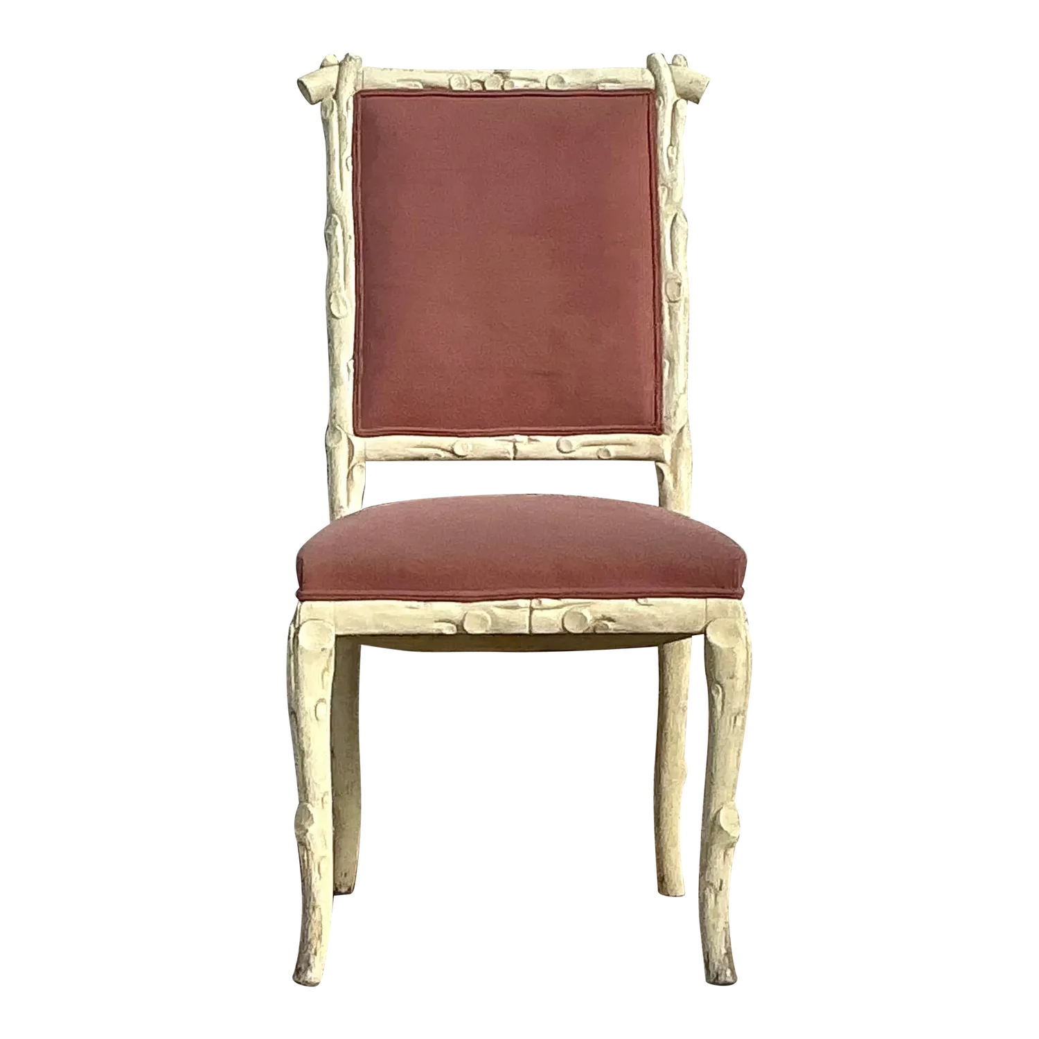 Vintage Regency Faux Bois Chair - Detail view