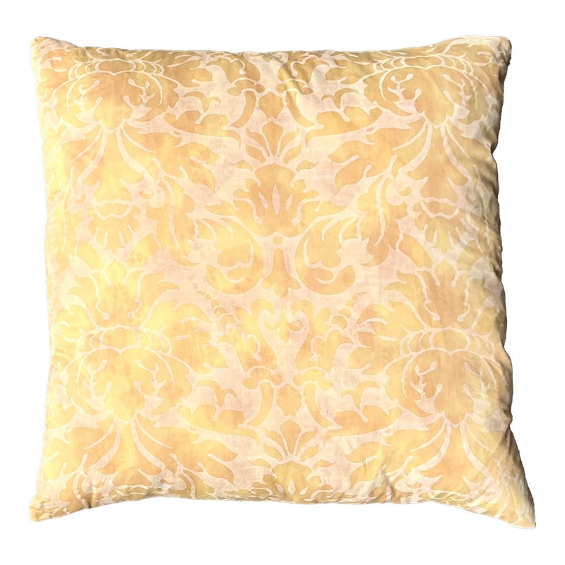 Vintage Regency Fortuny Silk Jacquard Throw Pillow - Detail view