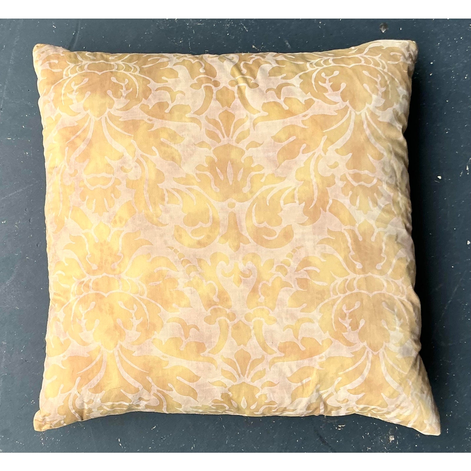 Vintage Regency Fortuny Silk Jacquard Throw Pillow - Side view