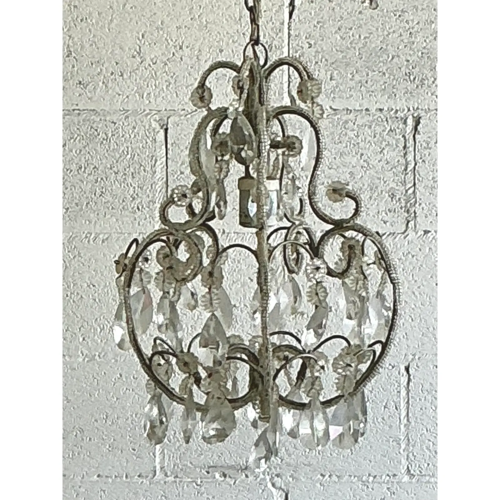 Vintage Regency French Beaded Pendant - Side view