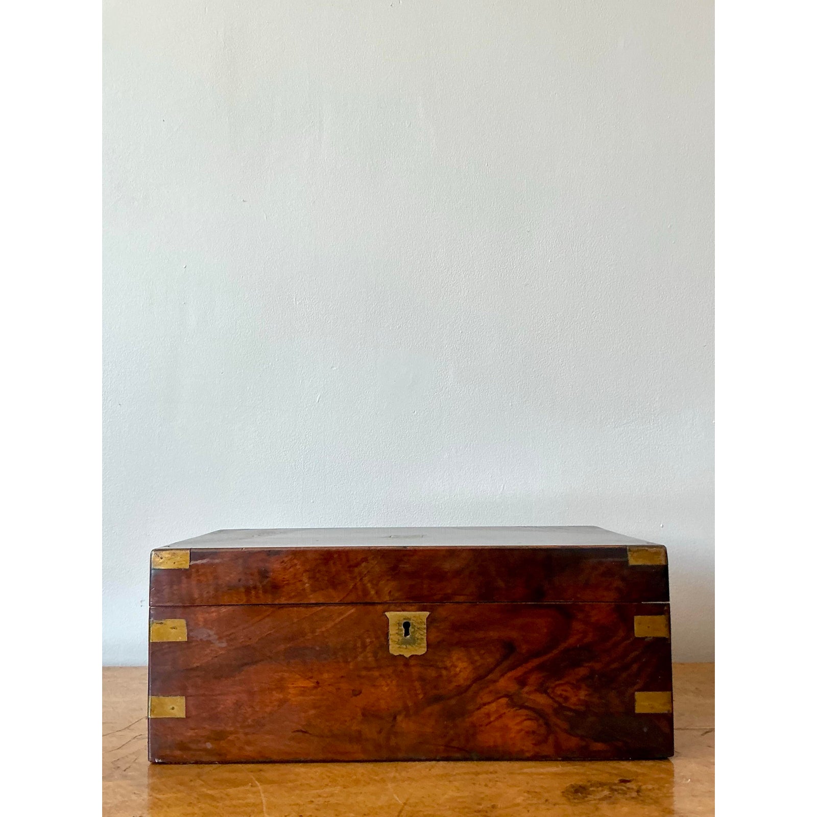 Vintage Regency Georgian Travelers Writing Desk - Top view