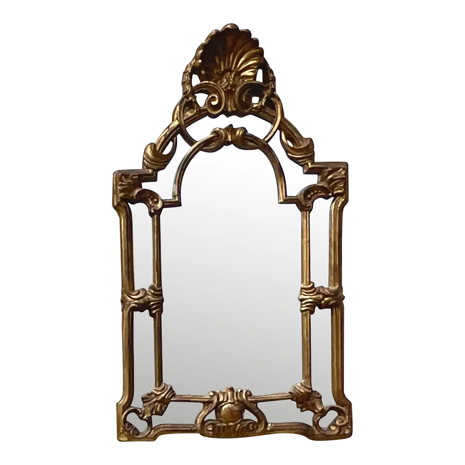 Vintage Regency Gilt Clam Shell Mirror