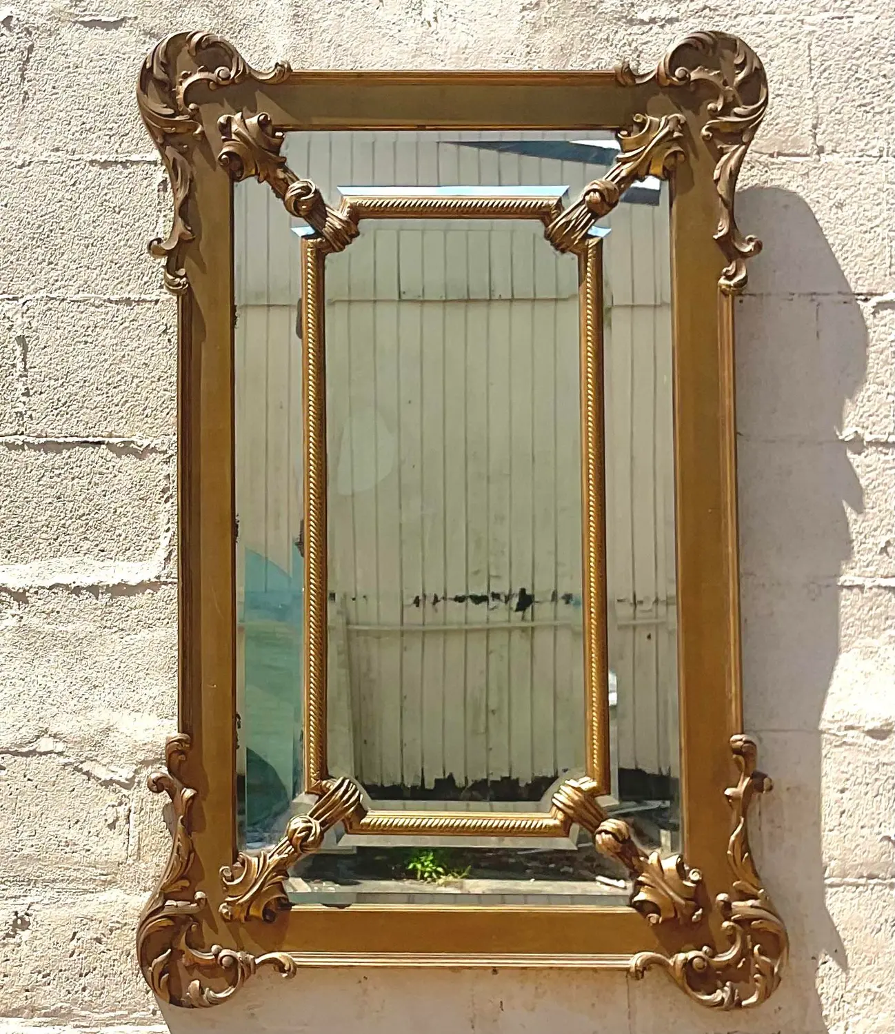 Vintage Regency Gilt Mirror - Top view