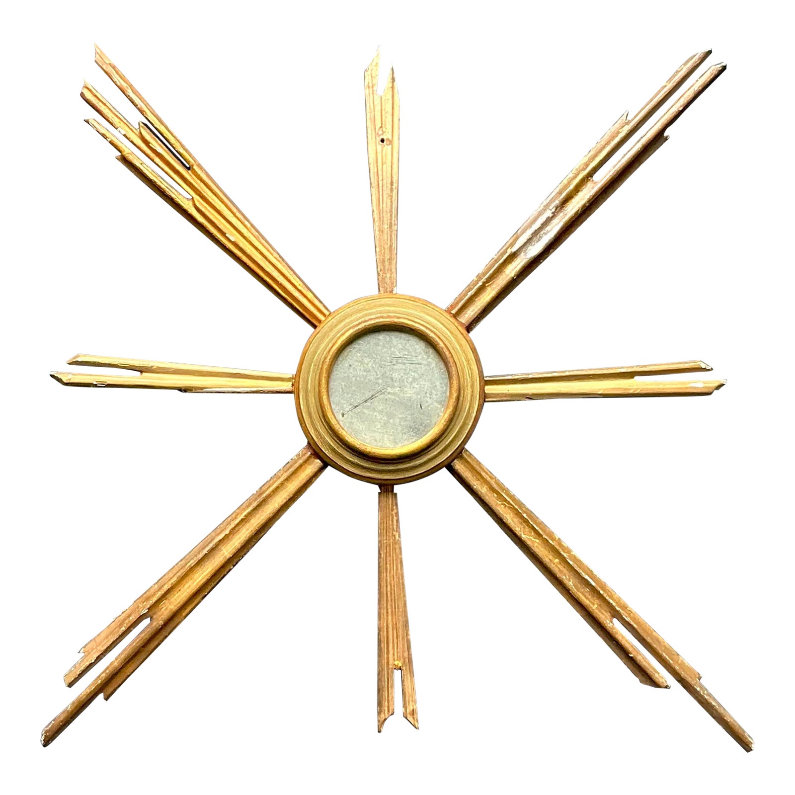 Vintage Regency Gilt Starburst Mirror - Detail view