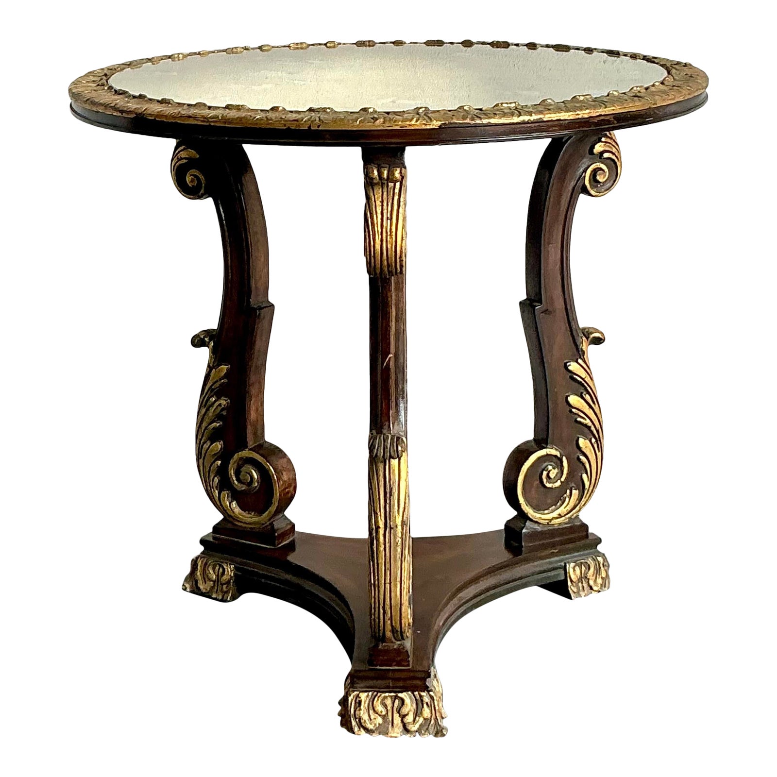 Vintage Regency Gilt Tipped Side Table