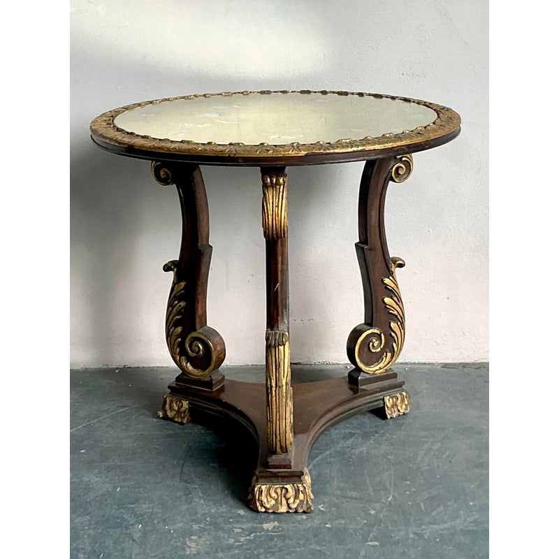 Vintage Regency Gilt Tipped Side Table - Back view