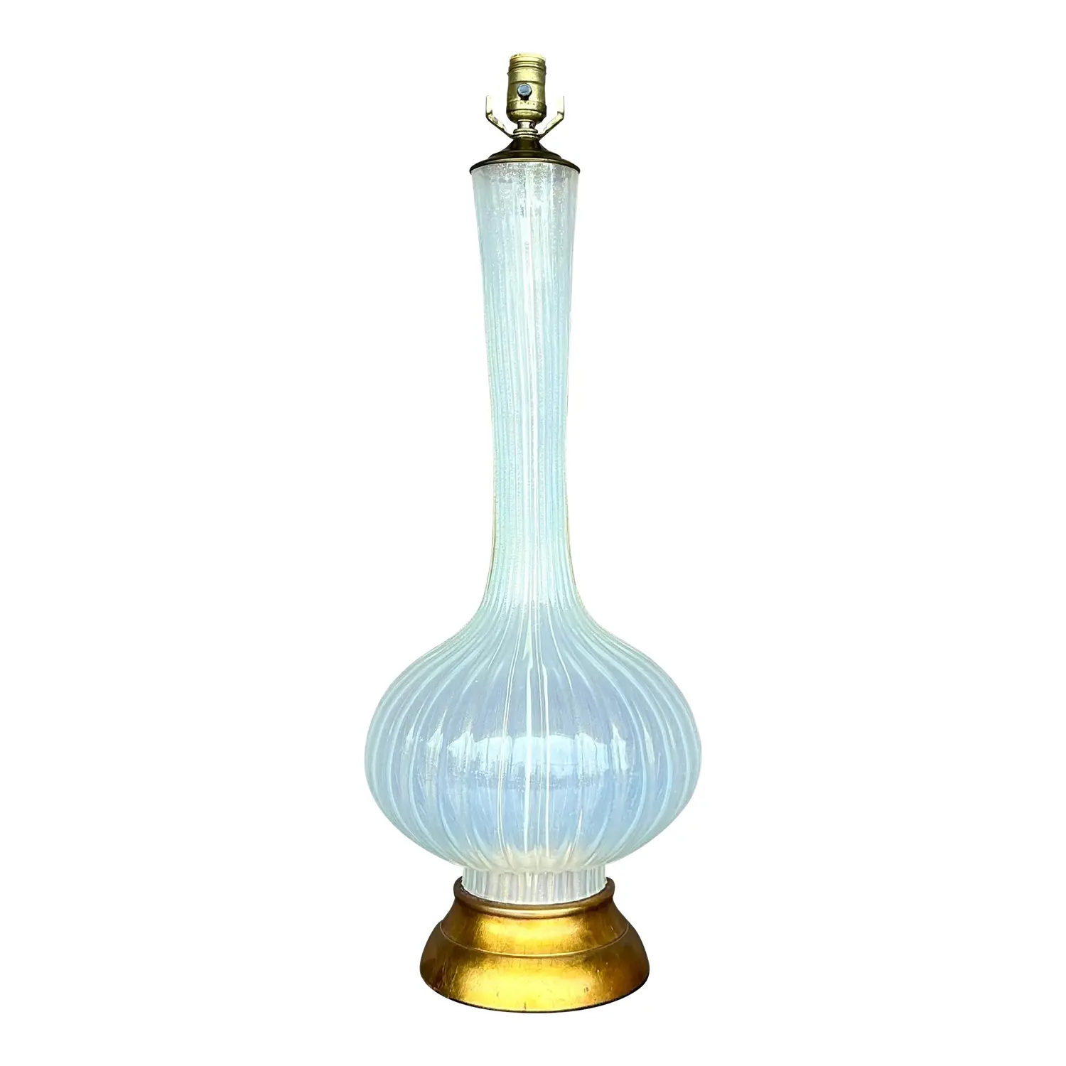Vintage Regency Glass Lamp After Murano