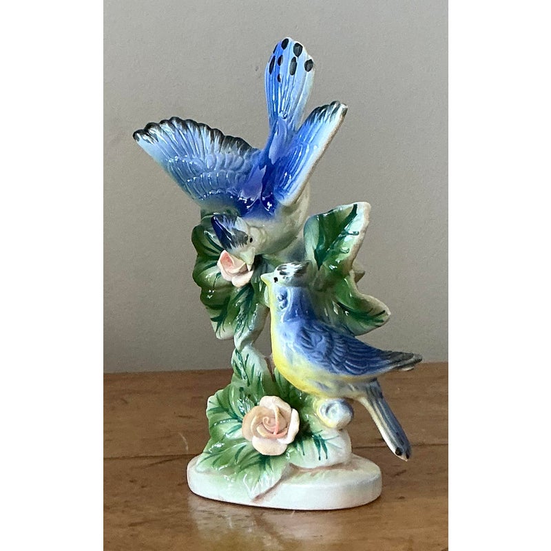 Vintage Regency Glazed Ceramic Bird - Side view