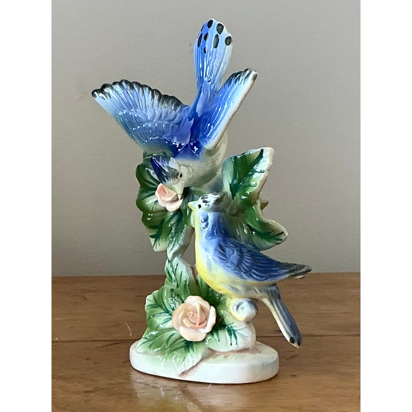 Vintage Regency Glazed Ceramic Bird - Top view