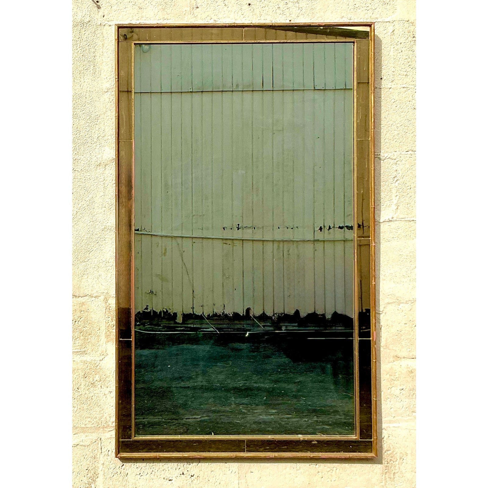 Vintage Regency LaBarge Two Tone Mirror - Back view