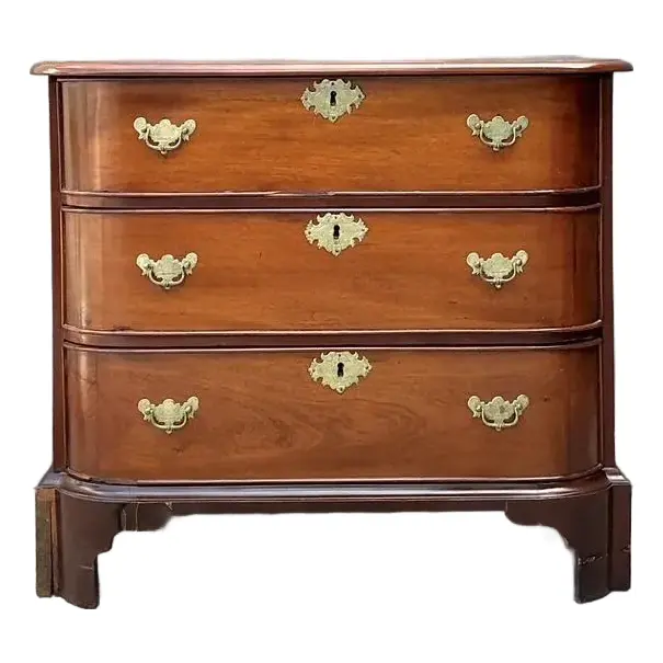 Vintage Regency Mahogany Bow Front Chest of Drawers