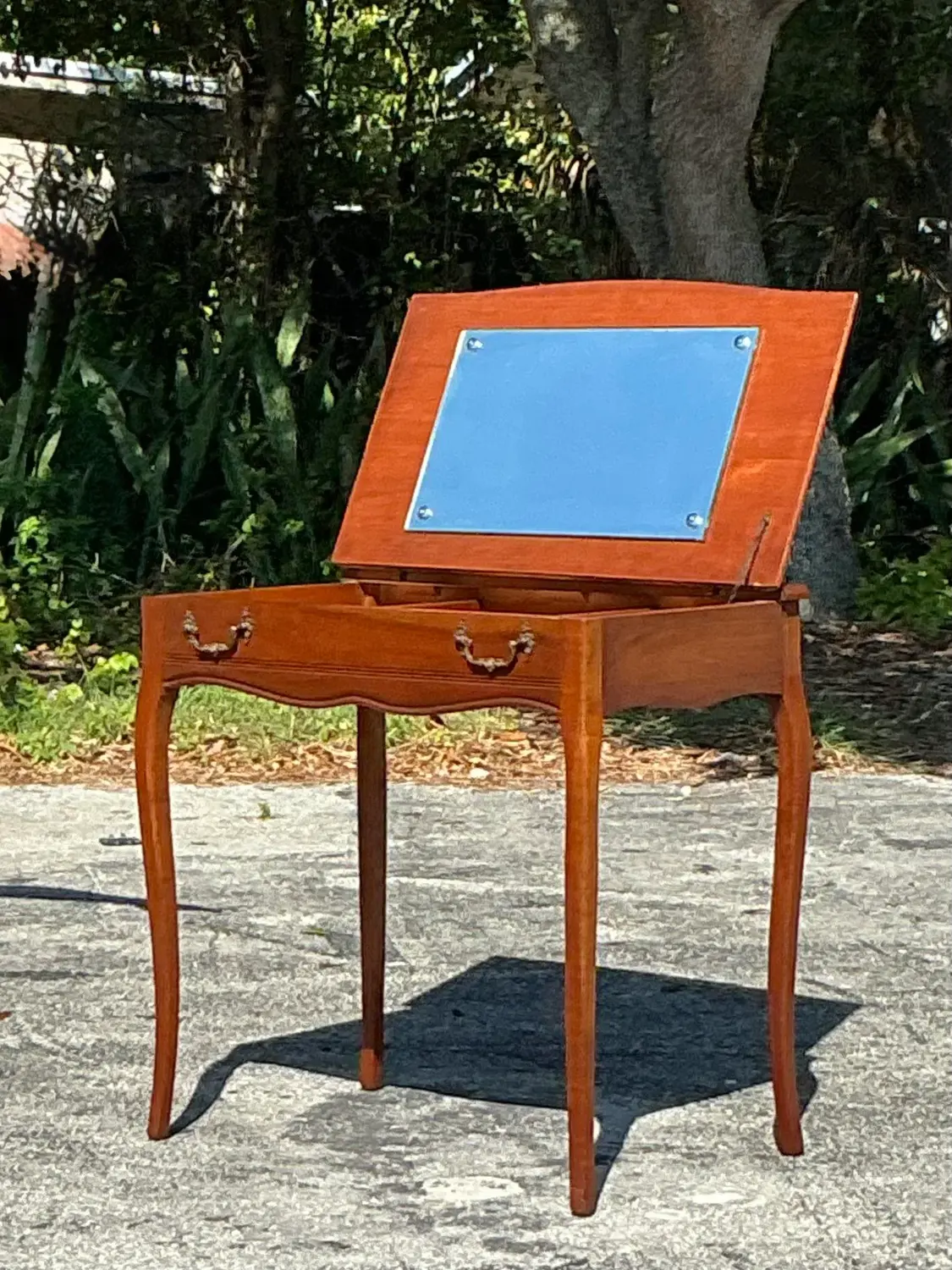 Vintage Regency Mahogany Vanity - Side view