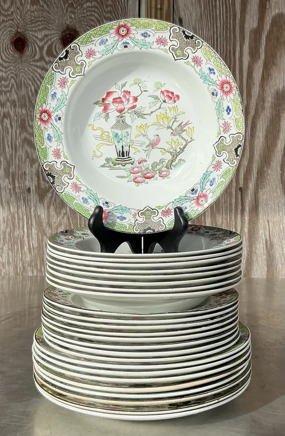 Vintage Regency Masons “Mandarin” English China for 8- 24 Pieces - Top view