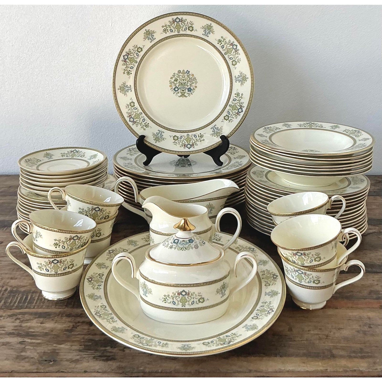 Vintage Regency Minton “Henley” China - Set of 63 - Back view