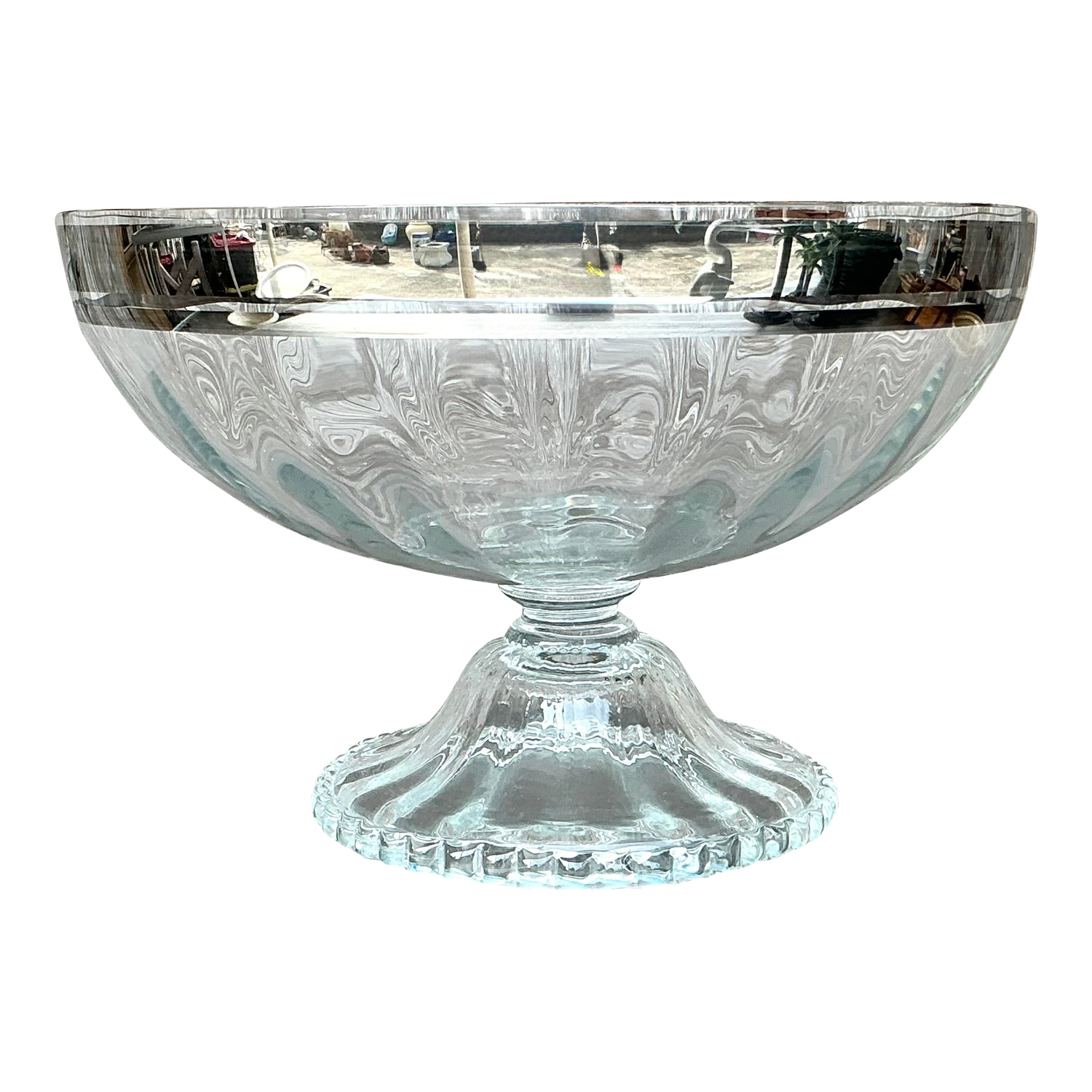 Vintage Regency Monumental Silver Centerpiece Bowl - Detail view