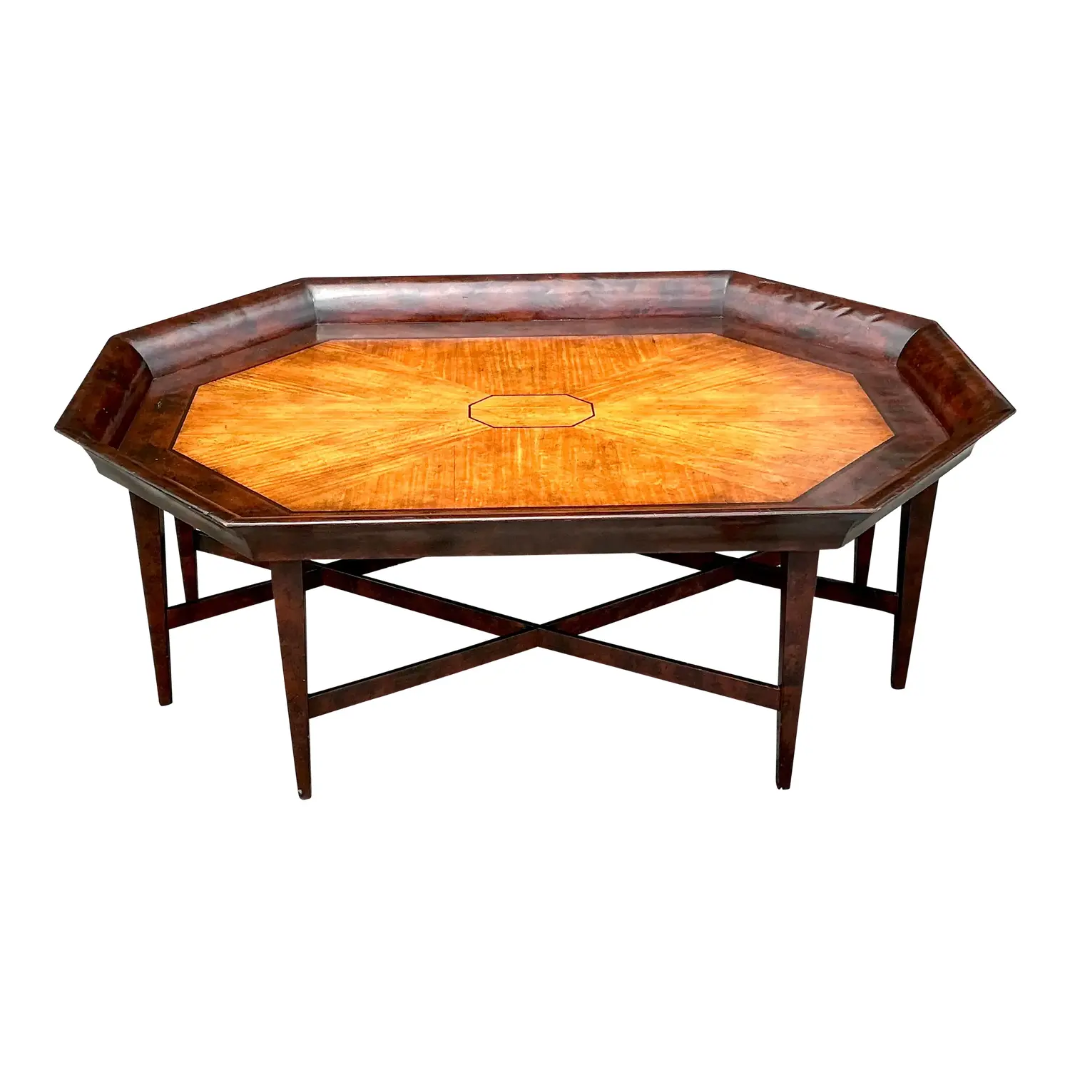 Vintage Regency Octagonal Inlaid Coffee Table