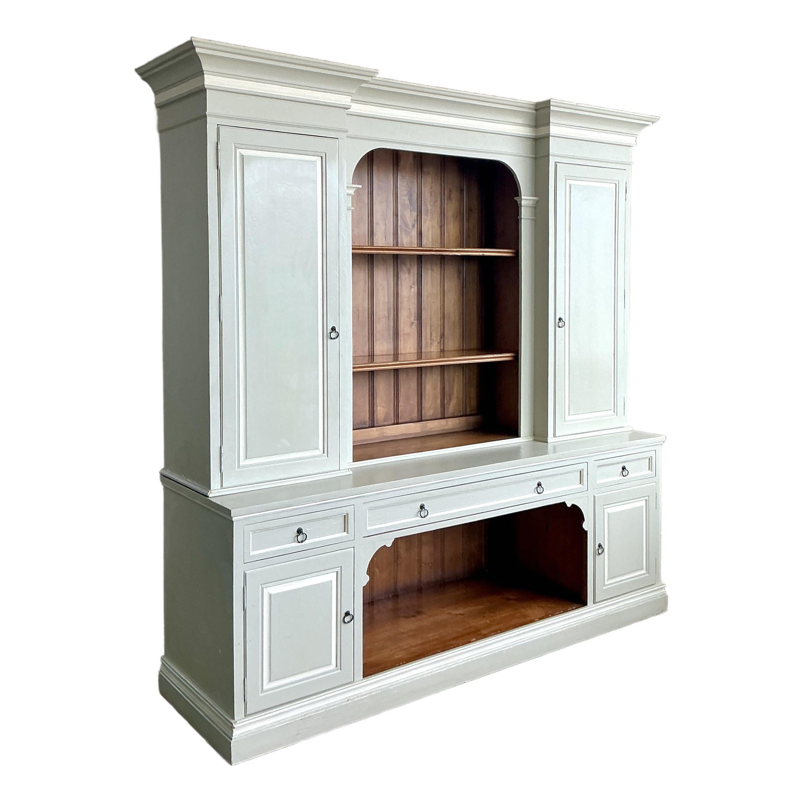 Vintage Regency Painted China Cabinet - Detail view