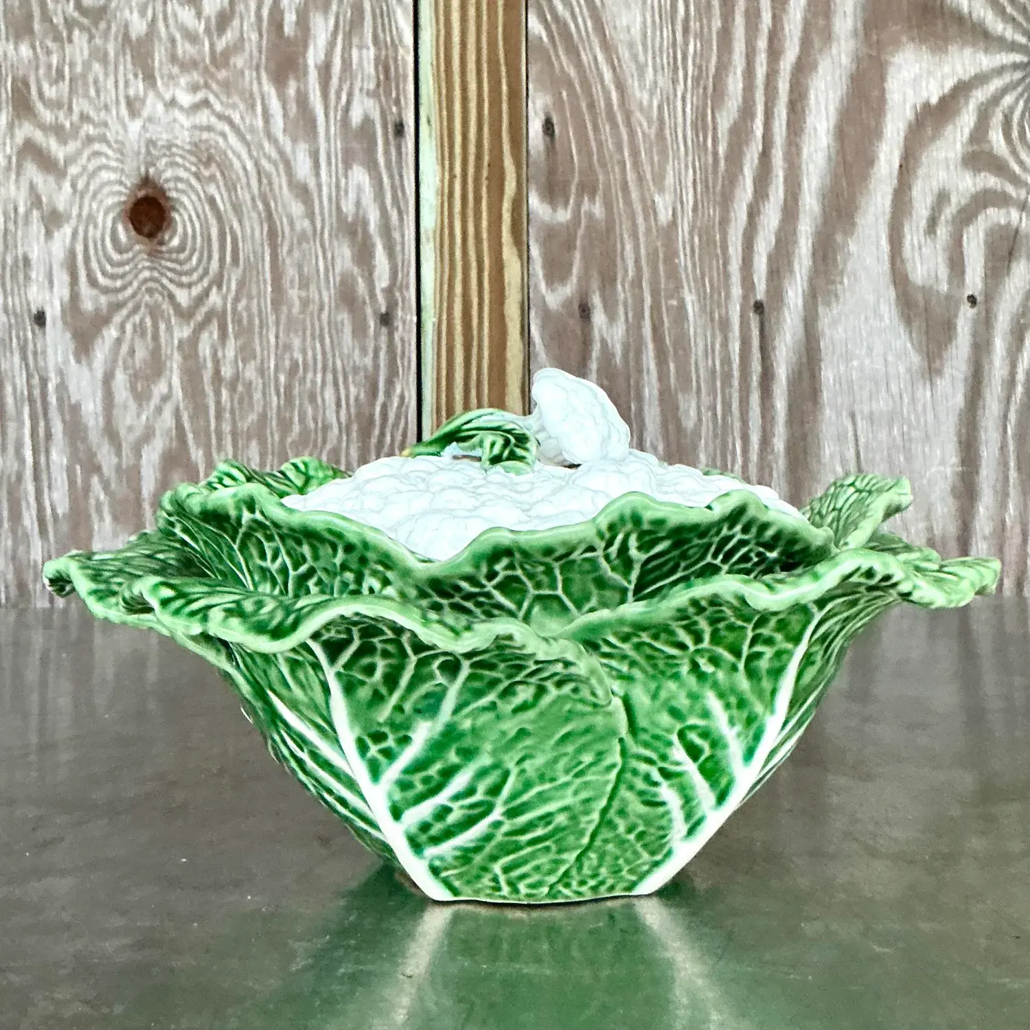 Vintage Regency Portuguese Cauliflower Tureen - Side view