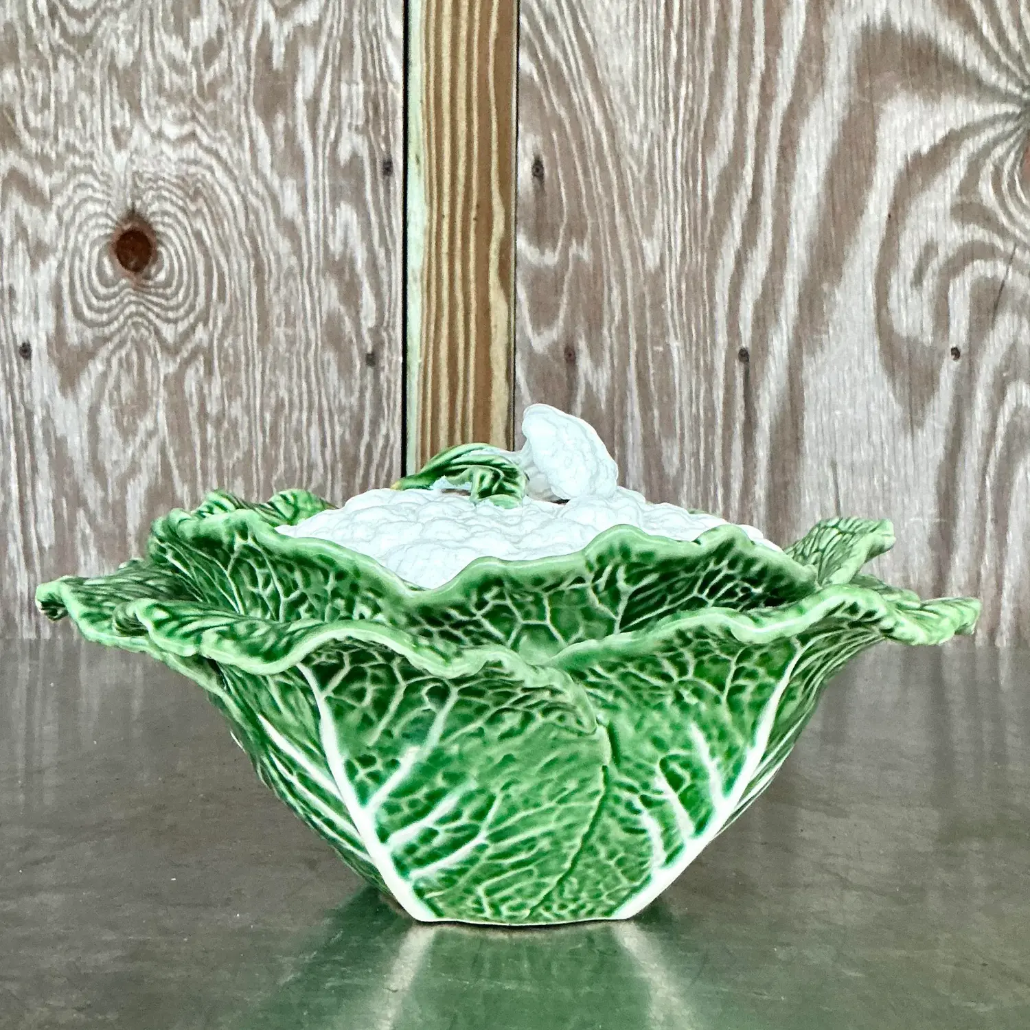 Vintage Regency Portuguese Cauliflower Tureen - Back view