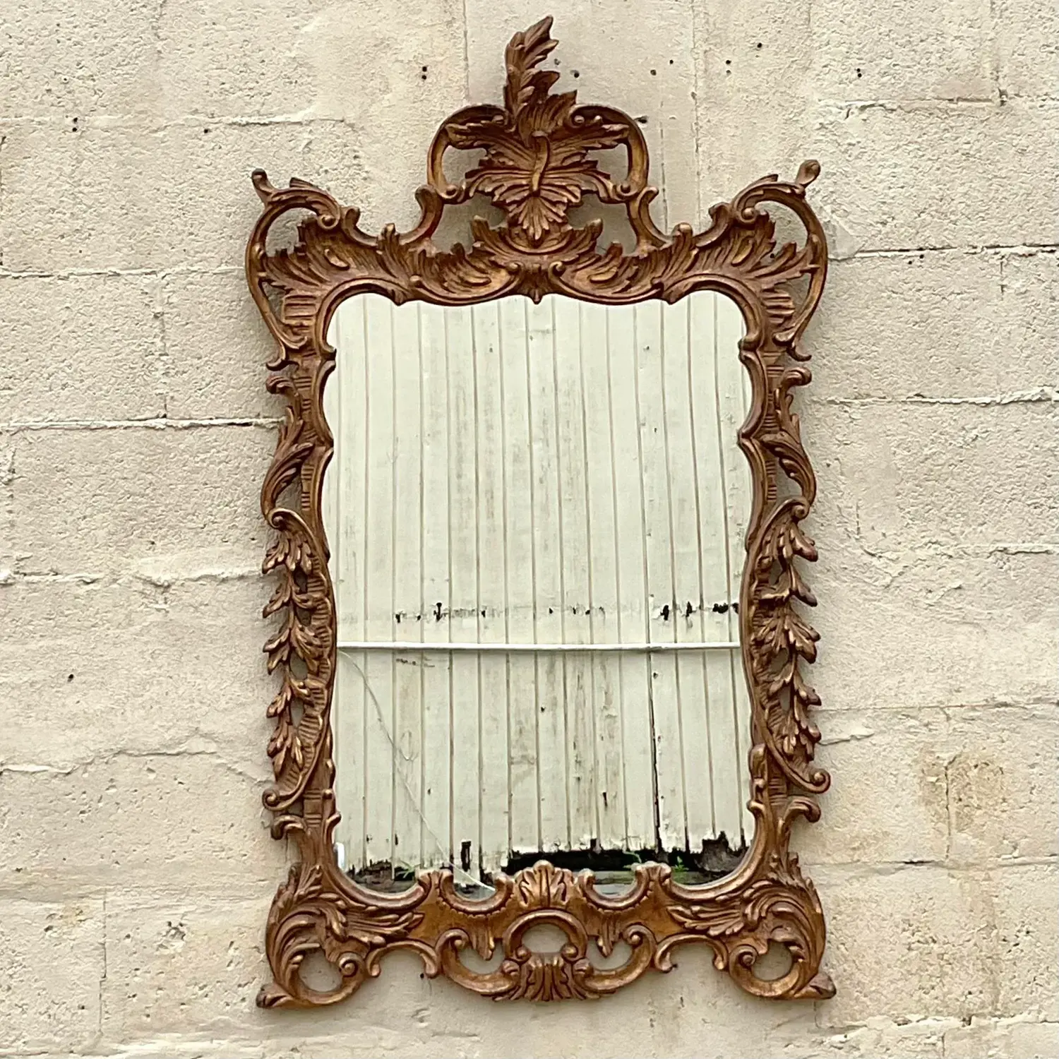 Vintage Regency Rococo Gilt Mirror - Back view