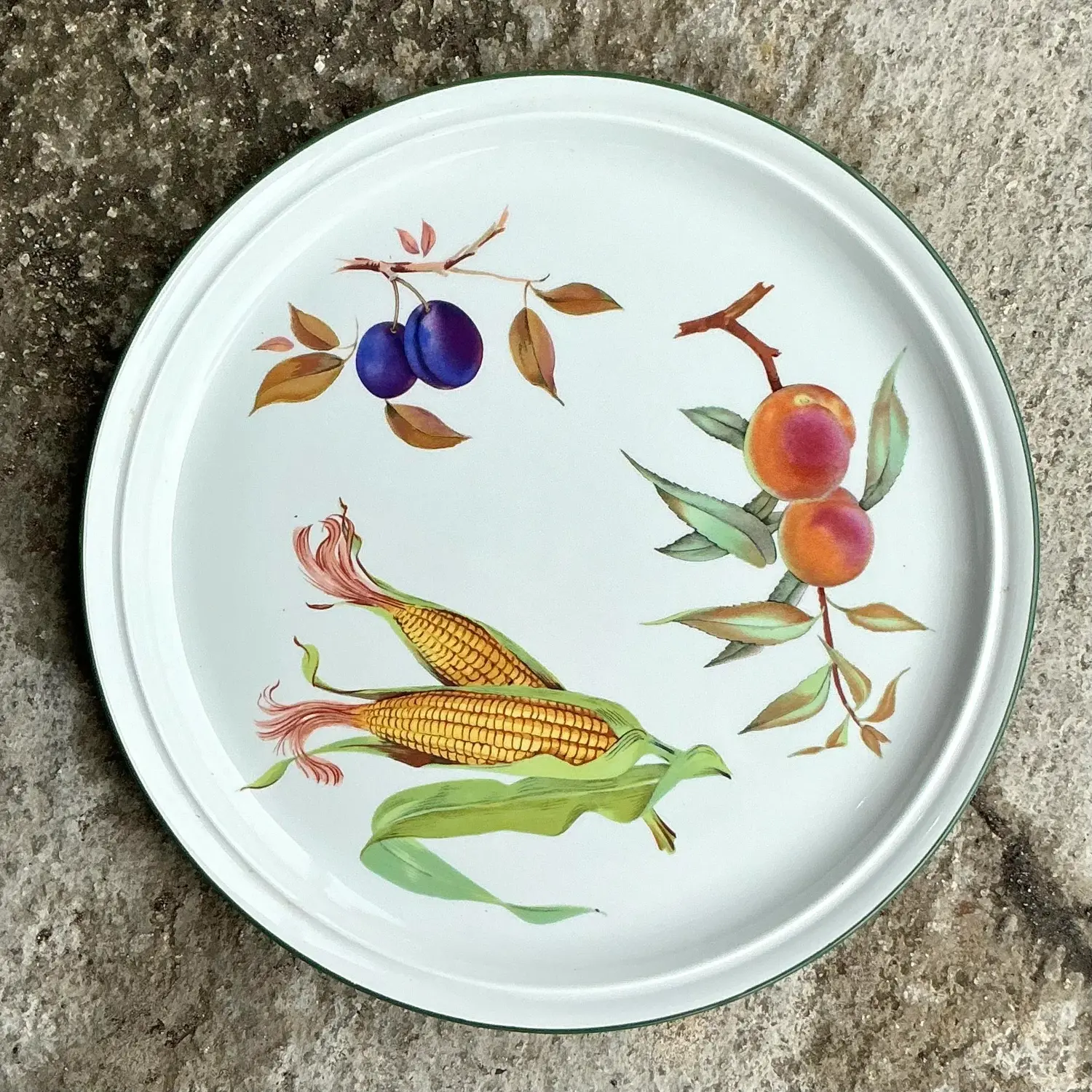 Vintage Regency Royal Worcester Platter - Side view