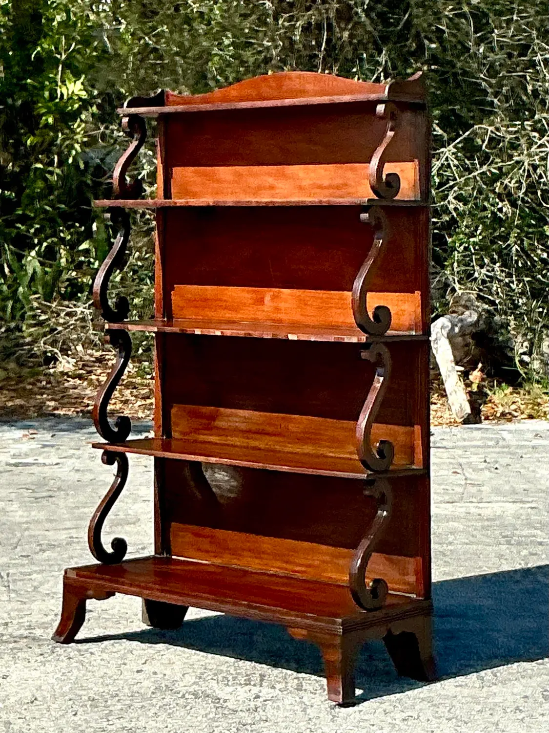 Vintage Regency Scroll Open Etagere - Top view