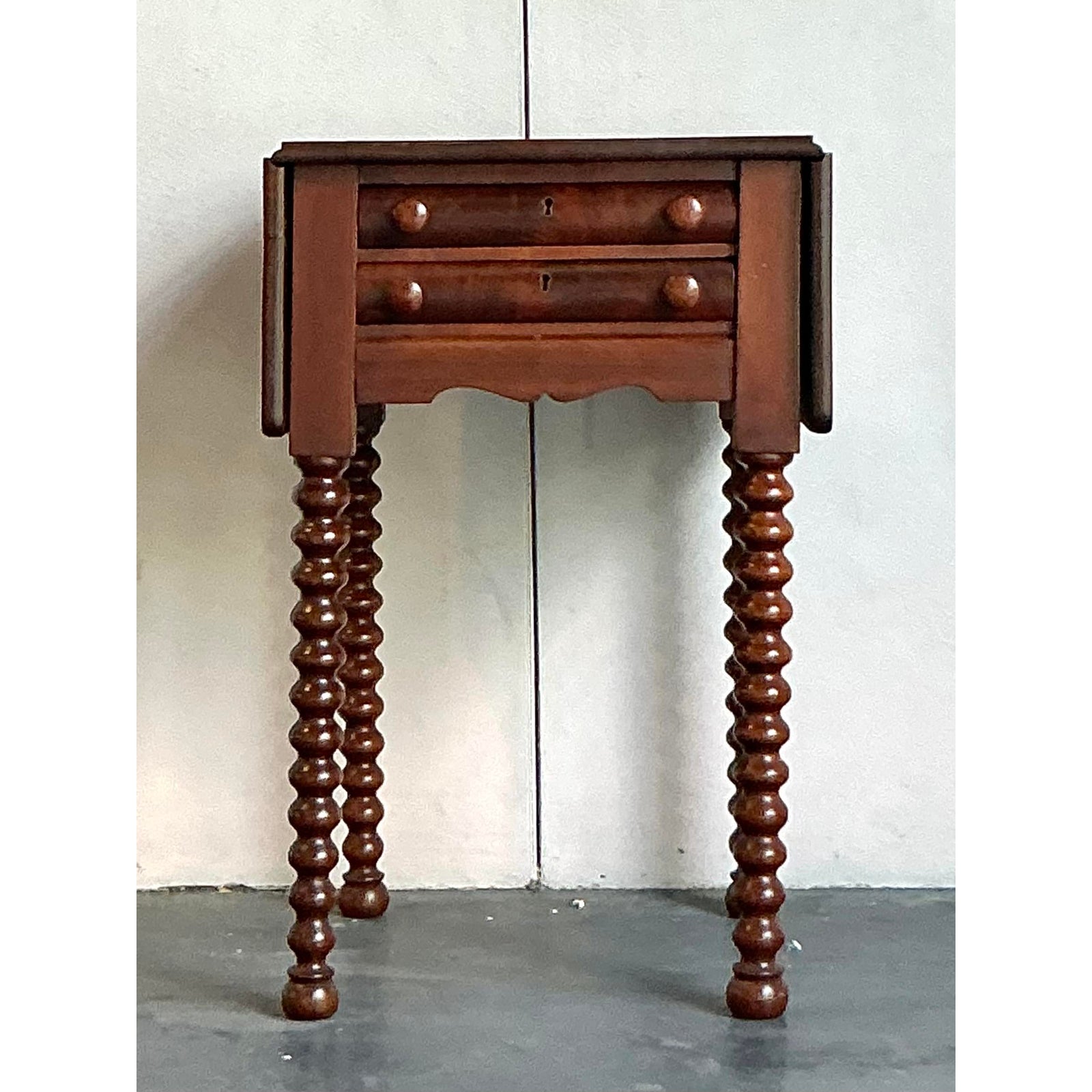 Vintage Regency Sheraton Drop Leaf Table - Back view