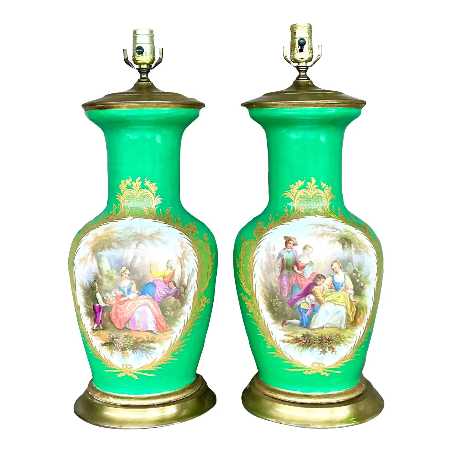 Vintage Regency Stiffel Figurative Lamps - a Pair