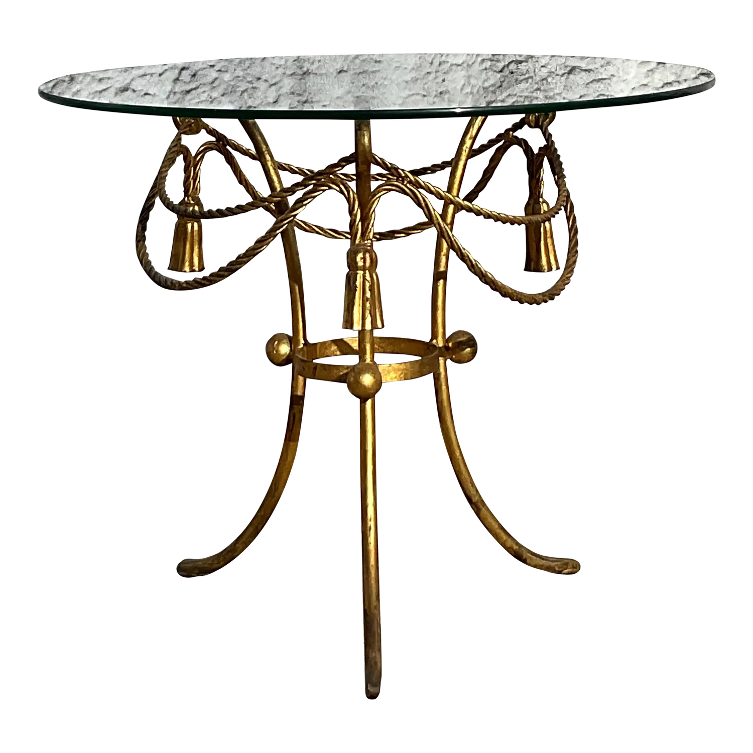 Vintage Regency Swag and Tassel Side Table - Detail view