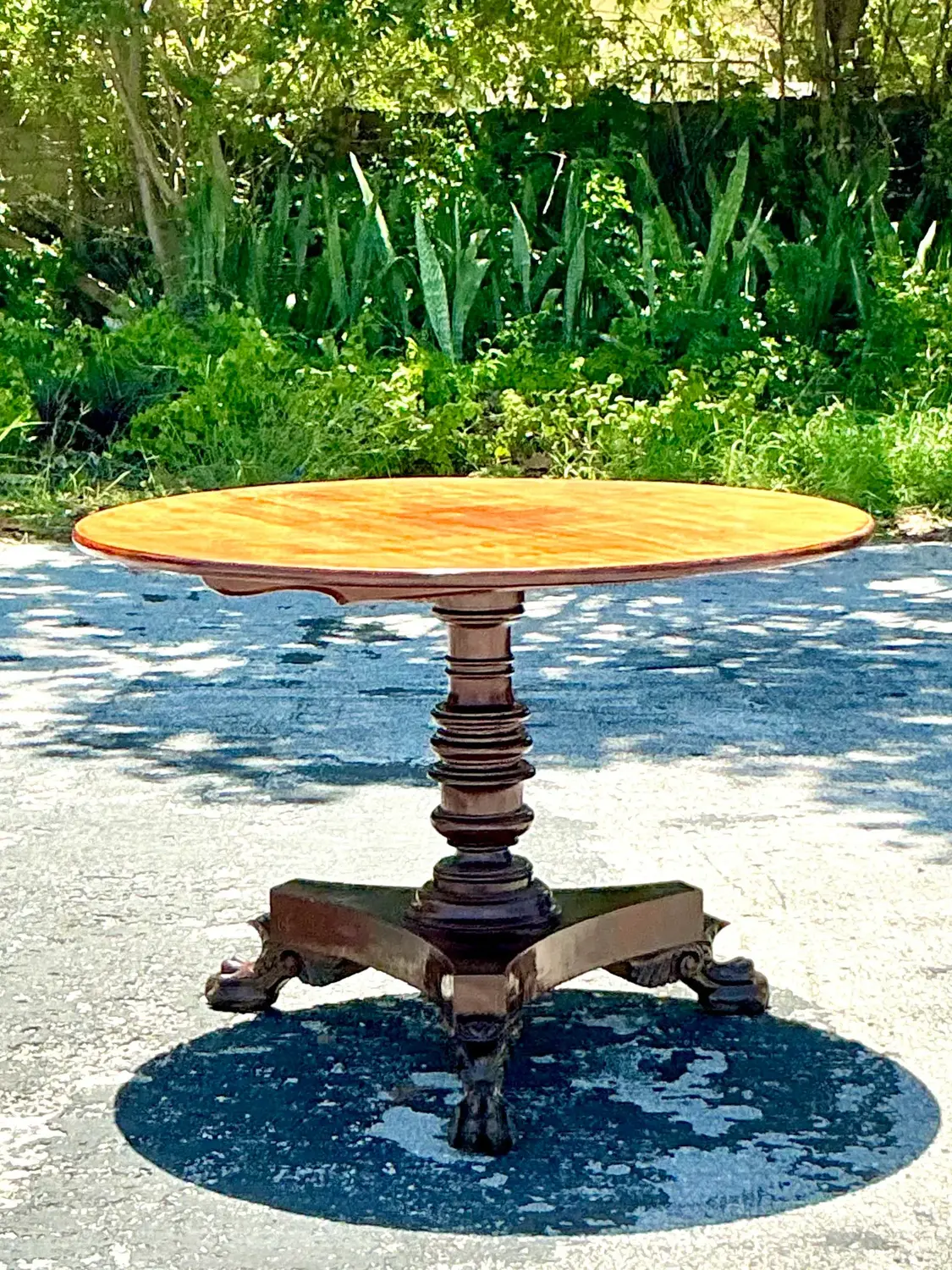 Vintage Regency Tilt Top Table - Back view