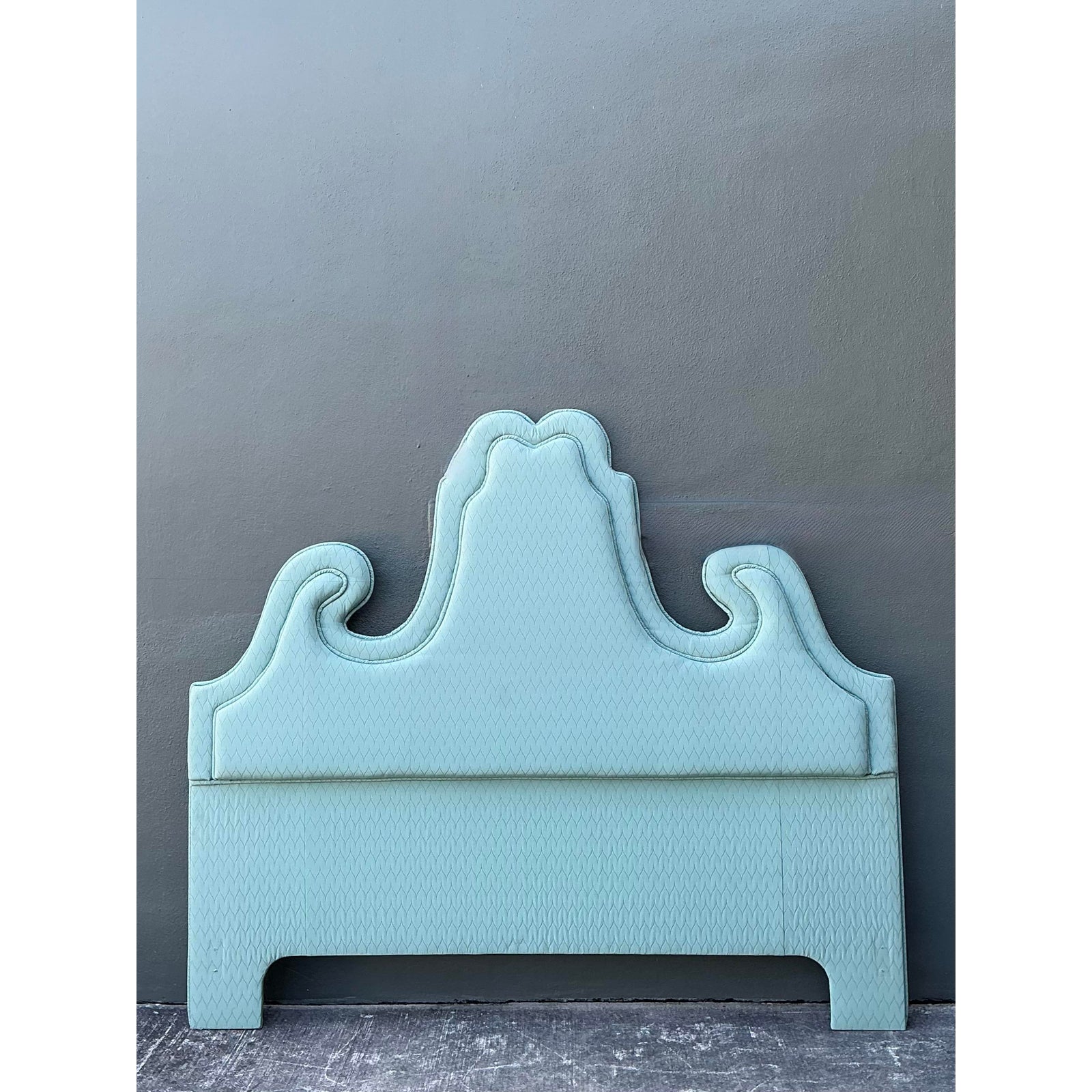 Vintage Regency Upholstered Queen Headboard