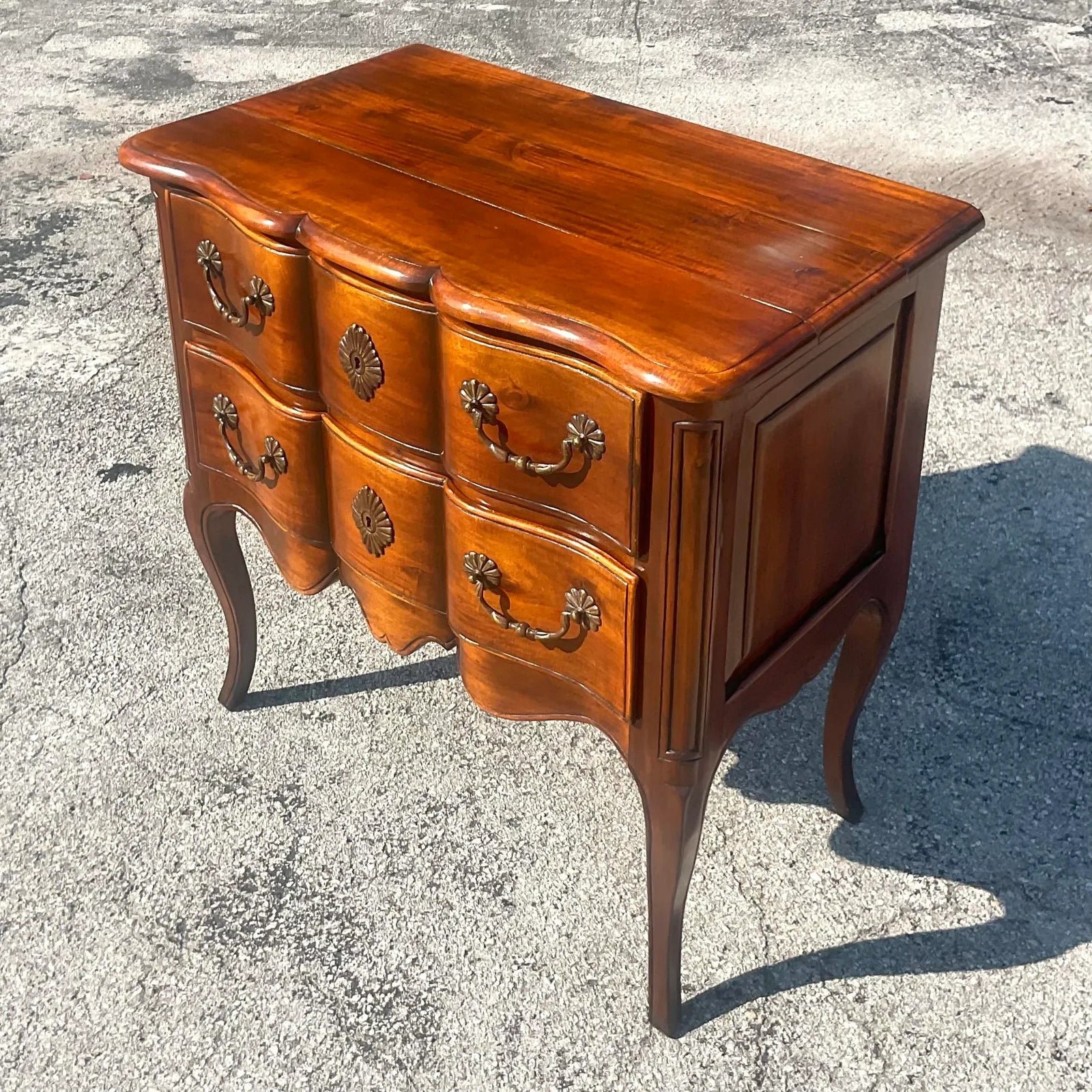 Vintage Regency Wave Front Chest of Drawers - Back view
