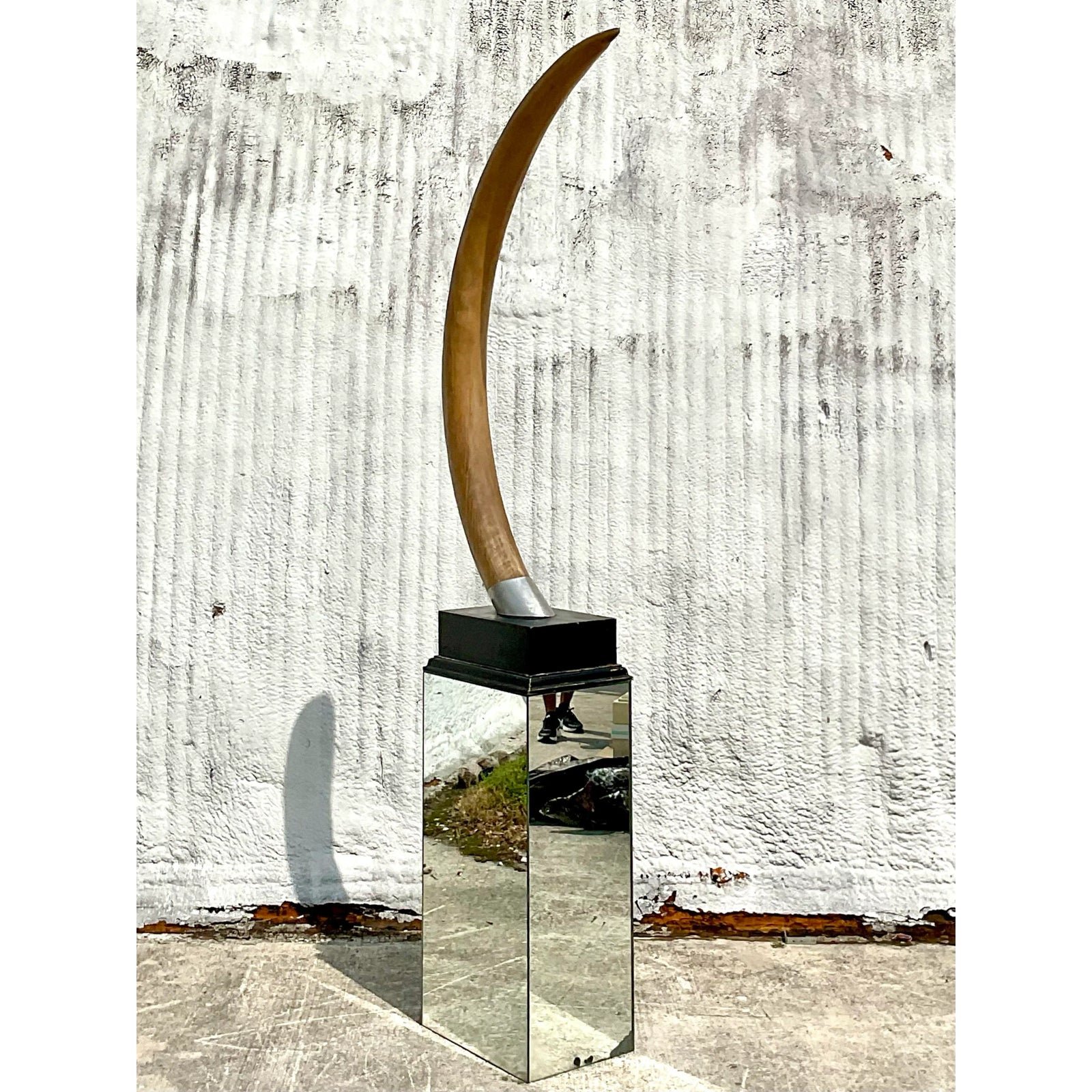 Vintage Resin Faux Elephant Tusk - Side view