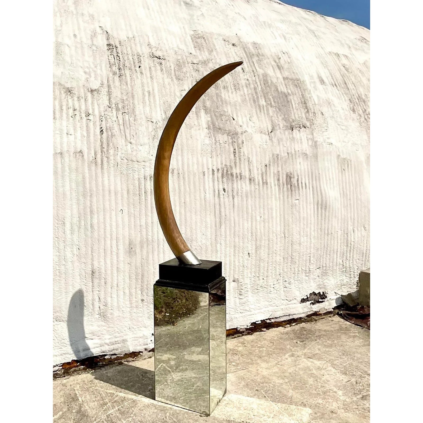 Vintage Resin Faux Elephant Tusk - Back view