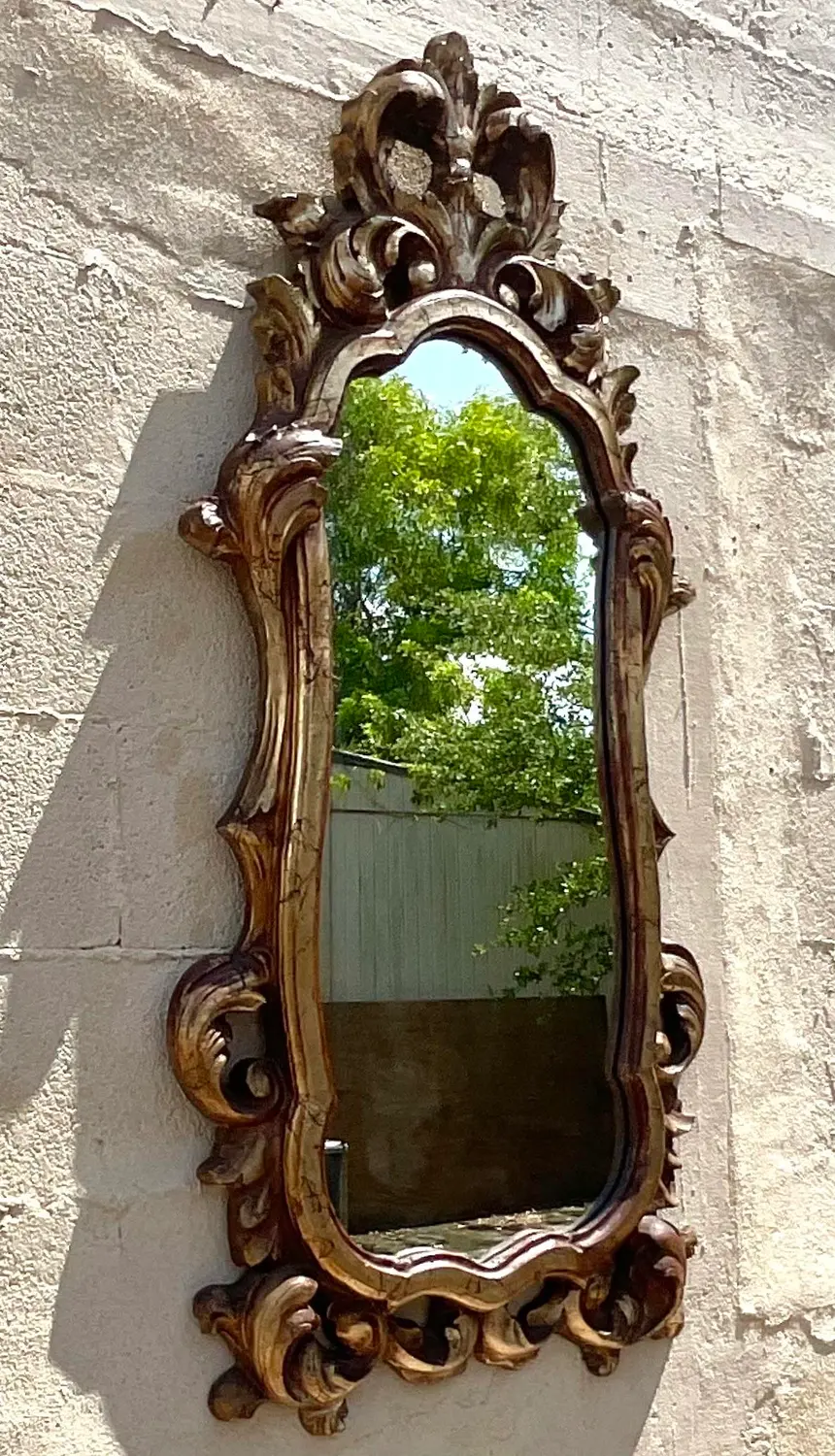 Vintage Rococo Gilt Grand Mirror - Side view