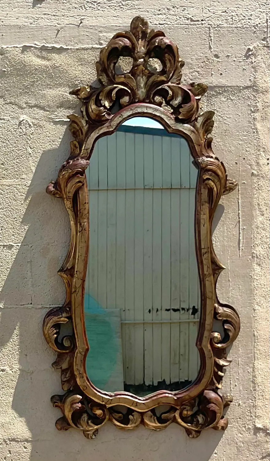 Vintage Rococo Gilt Grand Mirror - Top view
