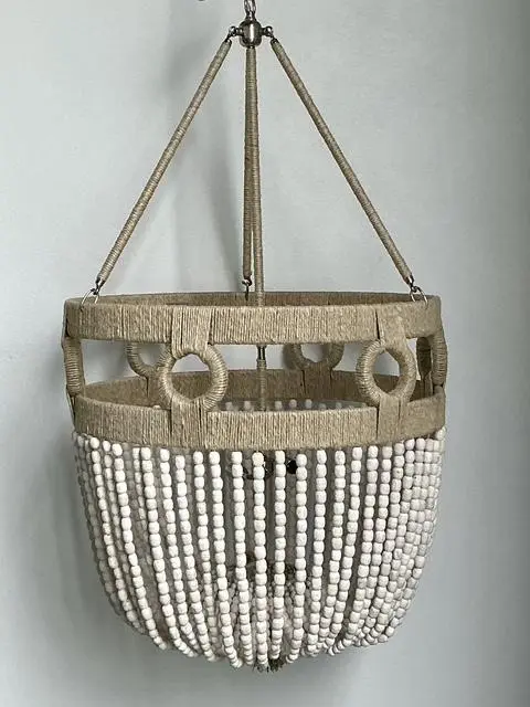Vintage Roshambeaux “Frankie Malibu” Beaded Chandelier - Side view