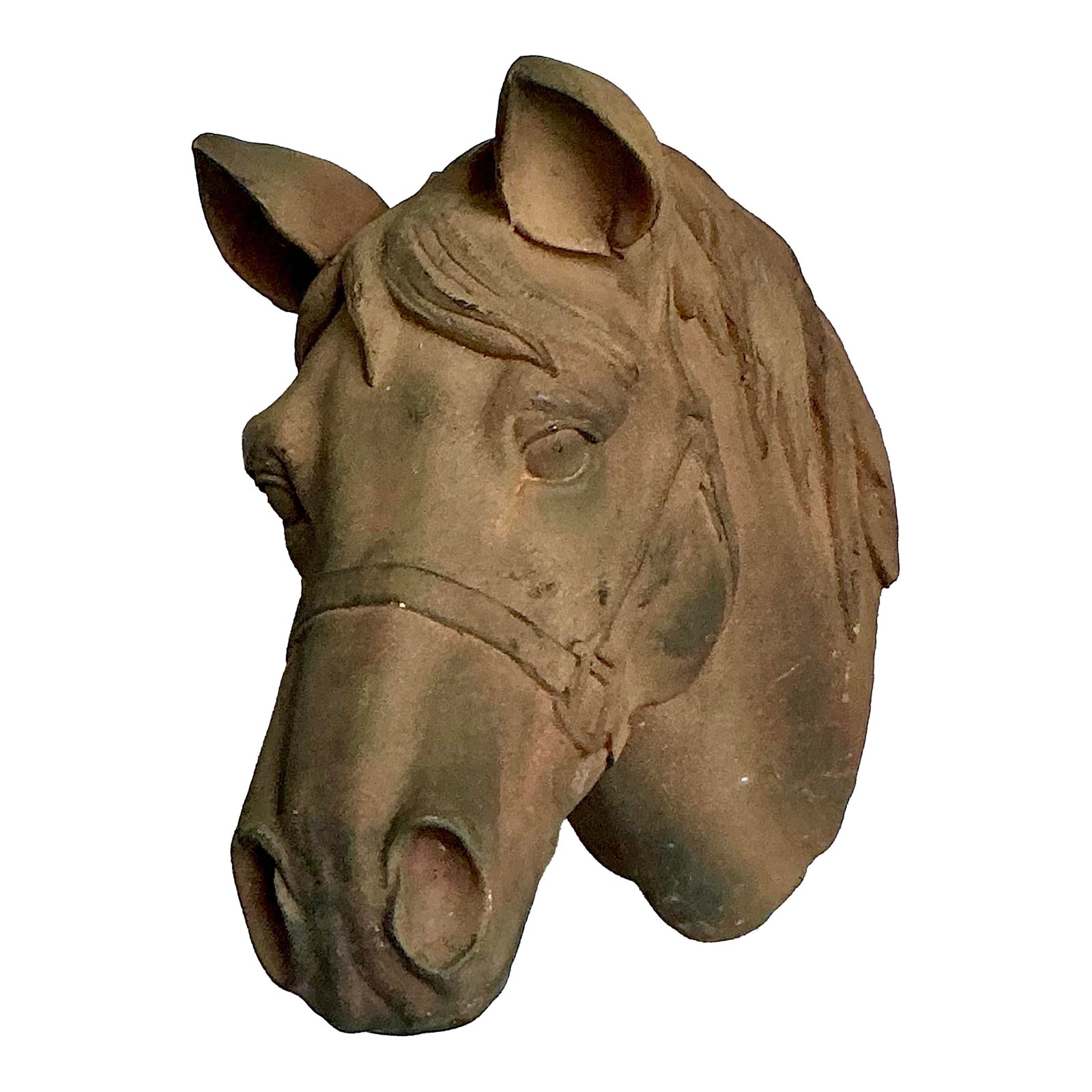 Vintage Rustic Terracotta Horse Head