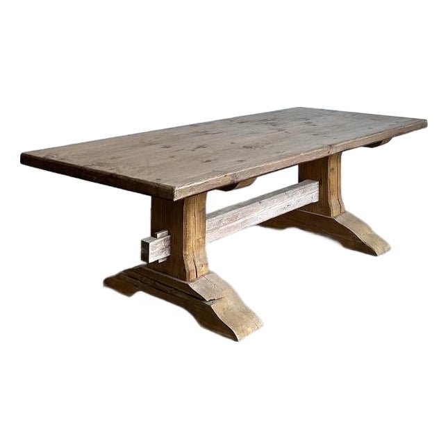 Vintage Rustic Trestle Table