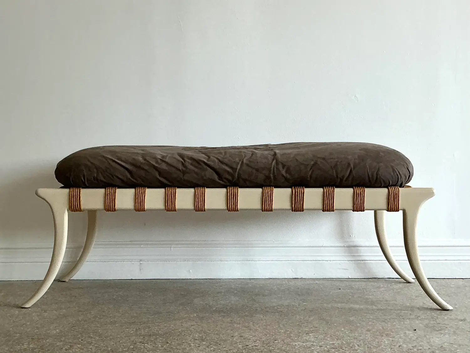 Vintage Saber Leg Bench - Back view