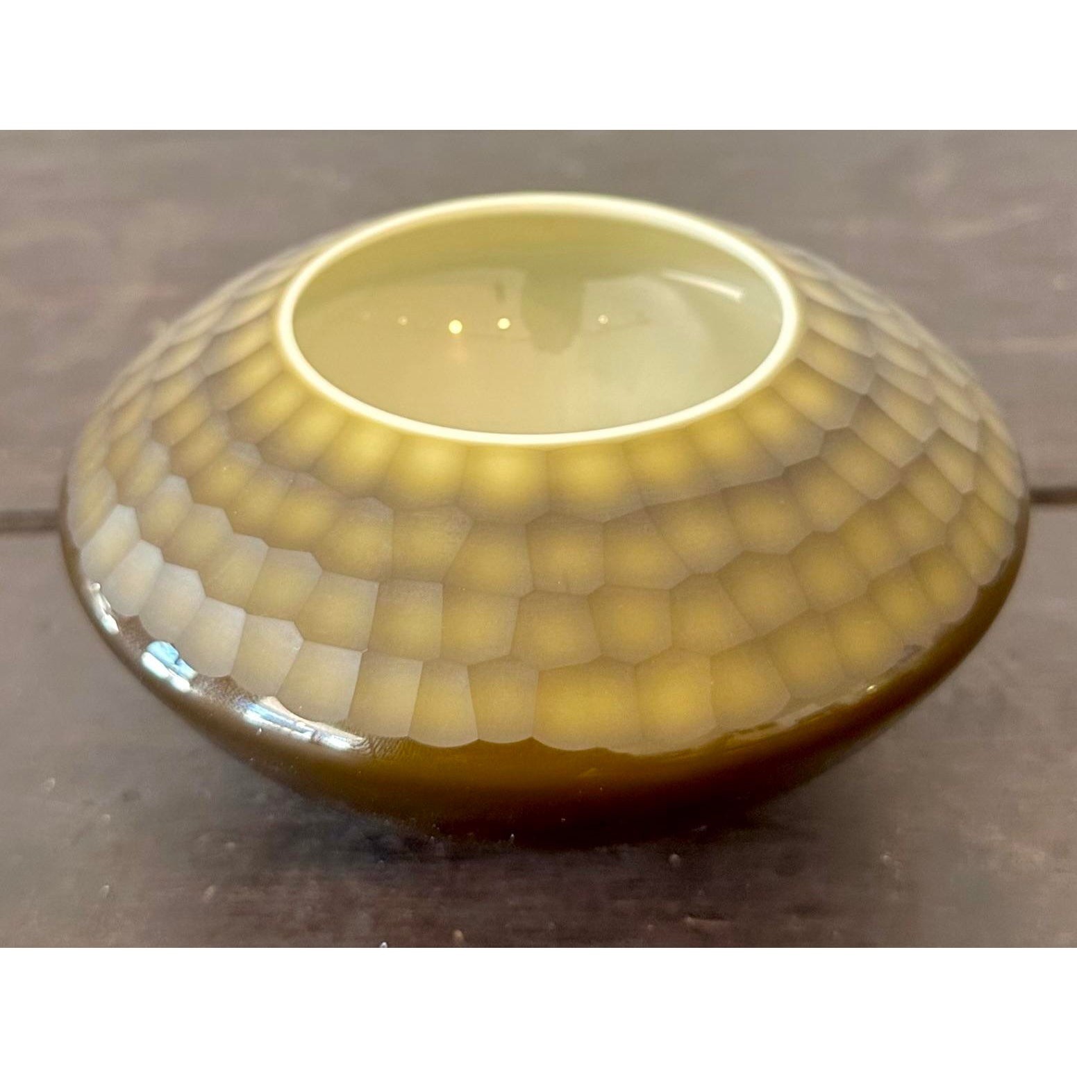 Vintage Salviatti Battuto Textured Glass Bowl - Detail view