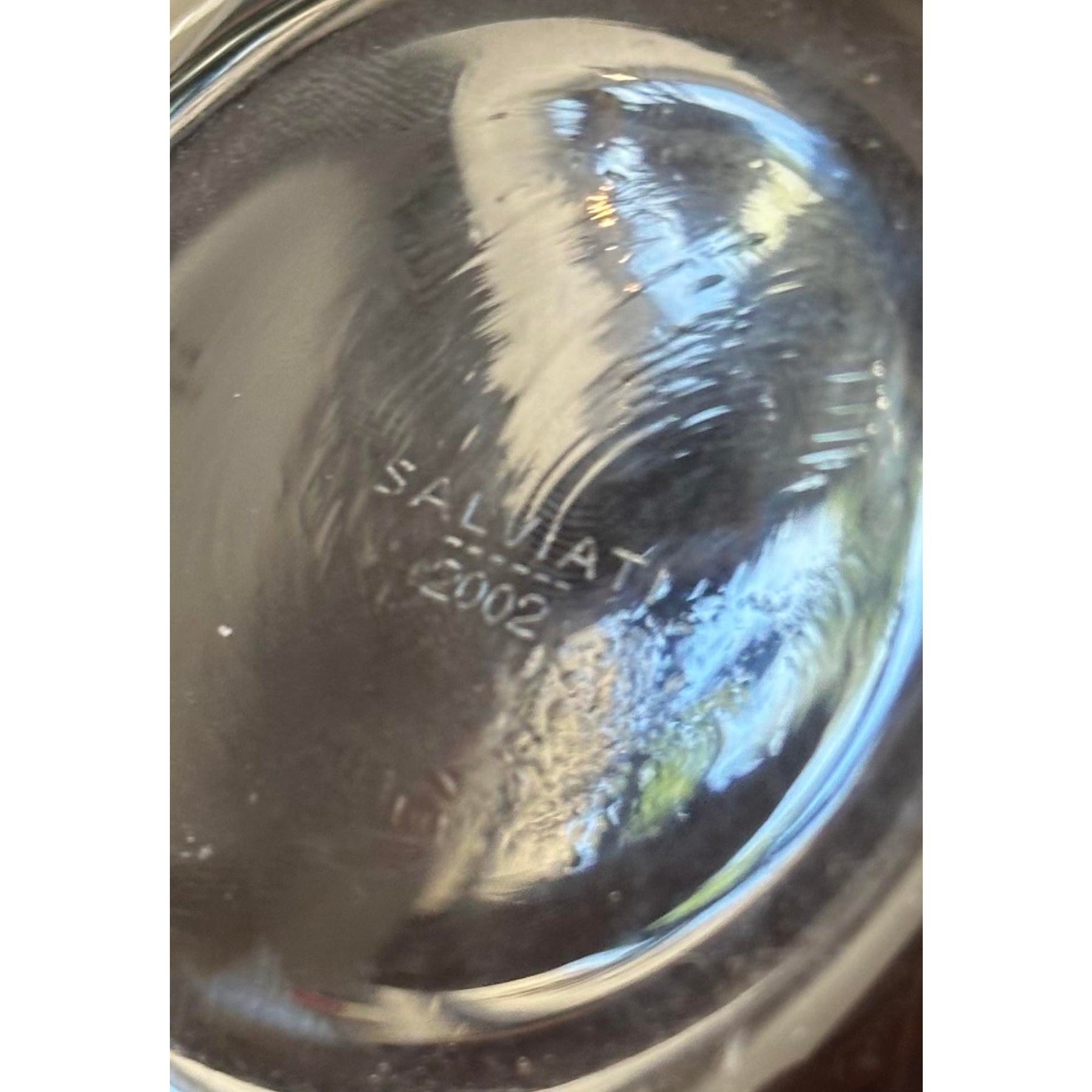 Vintage Salviatti Battuto Textured Glass Bowl - Top view